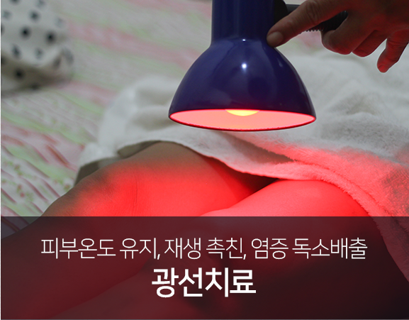 피부온도-유지-재생-촉진-염증-독소-배출-광선치료